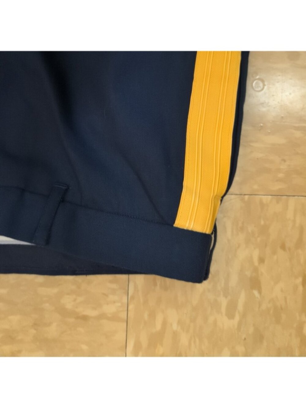 US Army Creighton AB 451 Trousers Officer Mens 38R Pants Dress Blue Yellow Uni - Picture 4 of 11